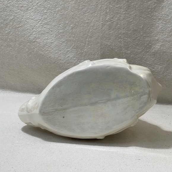 Vintage White Ceramic Swan Planter Vase Glossy Mid Century Hollywood Regency - Picture 4 of 14